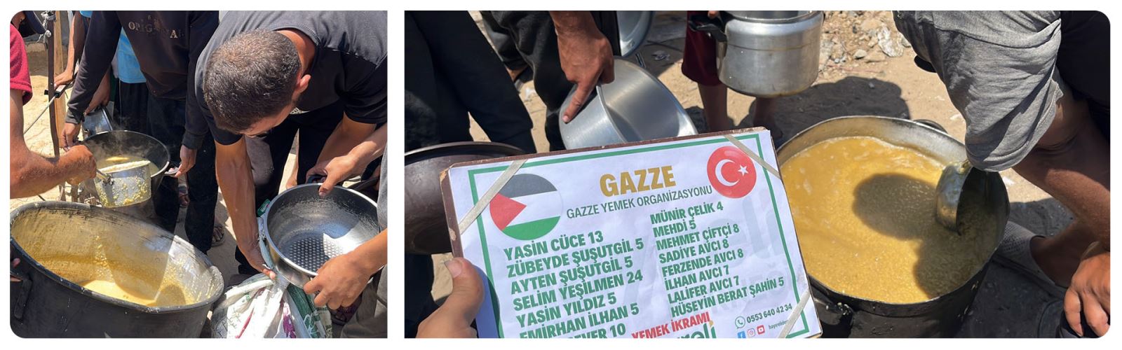 Gazze yemek dağıtımı görseli